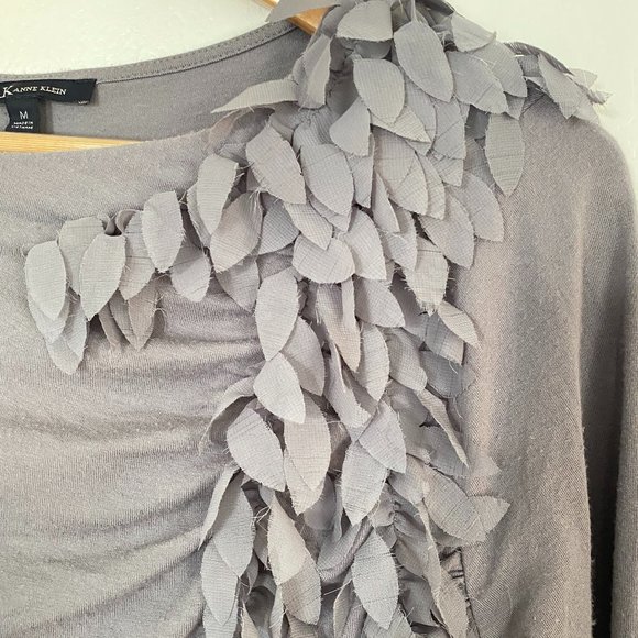 Anne Klein Ruffle Shoulder Top - Picture 3 of 6